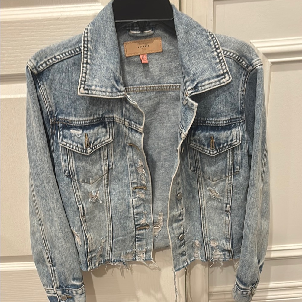 Blank NYC Light Blue Distressed Jean Jacket